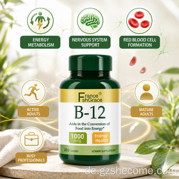 Shecome Vitamin B12 Tabletten Energiestoffwechsel